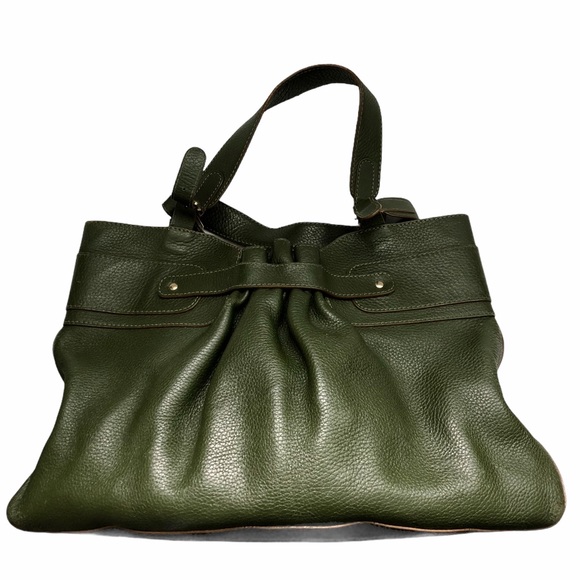 Anya Hindmarch Olive Green Leather Handbag - Picture 5 of 13